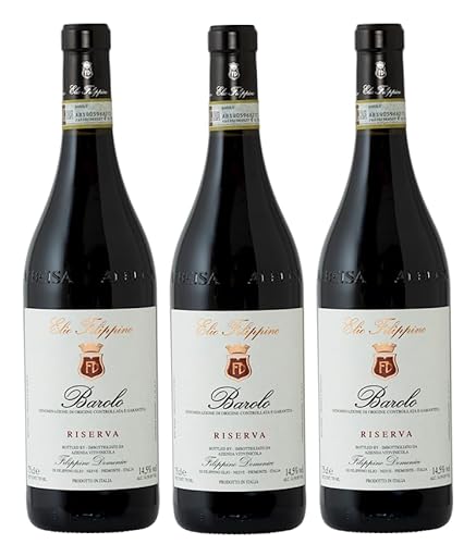 3x 0,75l - 2015er - Elio Filippino - Barolo Riserva D.O.C.G. - Piemonte - Italien - Rotwein trocken von Elio Filippino