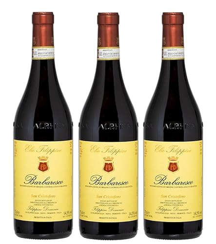 3x 0,75l - 2018er - Elio Filippino - San Cristoforo - Barbaresco D.O.C.G. - Piemonte - Italien - Rotwein halbtrocken von Elio Filippino