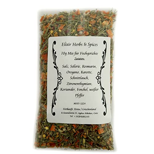 70g griechischer Gewürz Mix für Fisch Gerichte von Elixir Herbs & Spices aus Kreta #28 von Elixir Herbs & Spices