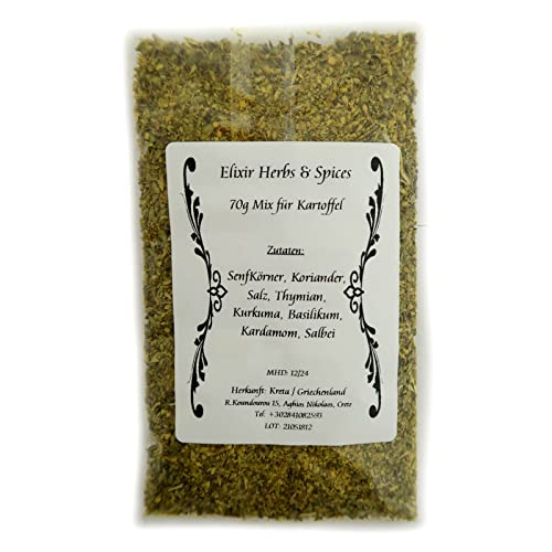 70g griechischer Gewürz Mix für Kartoffel Gerichte von Elixir Herbs & Spices aus Kreta #23 von Elixir Herbs & Spices