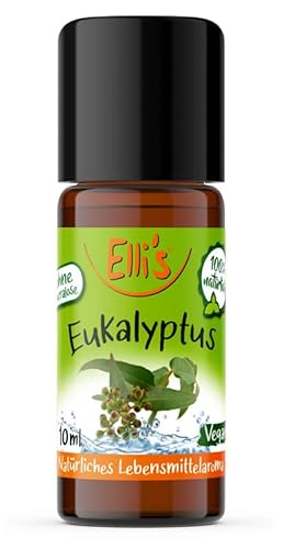 Ellis Aromen Eukalyptus NATÜRLICHES Lebensmittelaroma | Aromakonzentrat aus 100 % Veganen und Natürlichen Ursprung | Für Speisen & Getränke | 10 ml von Elli´s