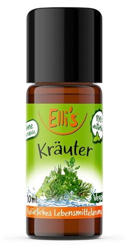 Ellis Aromen Kräuter NATÜRLICHES Lebensmittelaroma | Aromakonzentrat aus 100 % Veganen und Natürlichen Ursprung | Für Speisen & Getränke | 10 ml von Elli´s