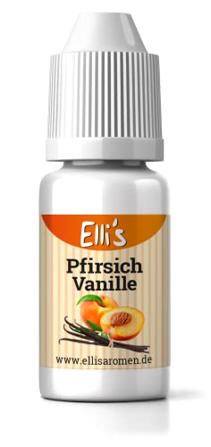 Ellis Aromen Pfirsich Vanille NATURIDENTISCHES Lebensmittelaroma | Für Speisen & Getränke | 10 ml von Elli´s