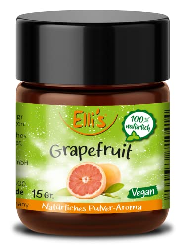 Ellis Aromen Grapefruit NATÜRLICHES PULVER Lebensmittelaroma | Aromakonzentrat aus 100 % Veganen und Natürlichen Ursprung | für Lebensmittel und Getränke, wie zum Backen und Kochen | 10 g von Elli´s