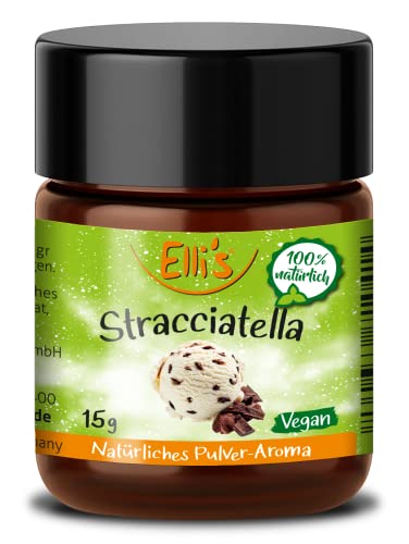 Ellis Aromen Stracciatella NATÜRLICHES PULVER Lebensmittelaroma | Aromakonzentrat aus 100 % Veganen und Natürlichen Ursprung | für Lebensmittel und Getränke, wie zum Backen und Kochen | 10 g von Elli´s