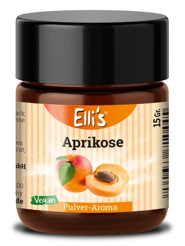 Ellis Aromen Aprikose PULVER Lebensmittelaroma | Vegan und kalorienarm | für Lebensmittel und Getränke, wie zum Backen und Kochen | 10 g von Elli´s