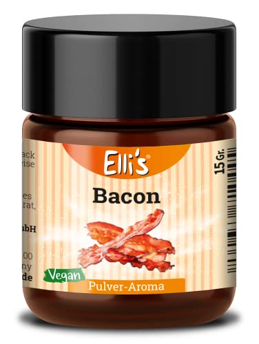 Ellis Aromen Bacon PULVER Lebensmittelaroma | Vegan und kalorienarm | für Lebensmittel und Getränke, wie zum Backen und Kochen | 10 g von Elli´s