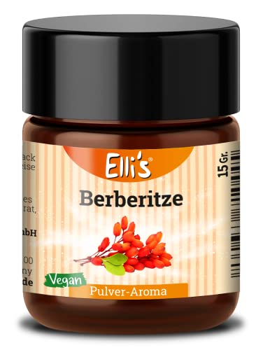 Ellis Aromen Berberitze PULVER Lebensmittelaroma | Vegan und kalorienarm | für Lebensmittel und Getränke, wie zum Backen und Kochen | 10 g von Elli´s