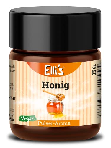 Ellis Aromen Honig PULVER Lebensmittelaroma | Vegan und kalorienarm | für Lebensmittel und Getränke, wie zum Backen und Kochen | 10 g von Elli´s