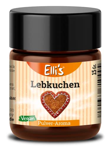 Ellis Aromen Lebkuchen PULVER Lebensmittelaroma | Vegan und kalorienarm | für Lebensmittel und Getränke, wie zum Backen und Kochen | 10 g von Elli´s