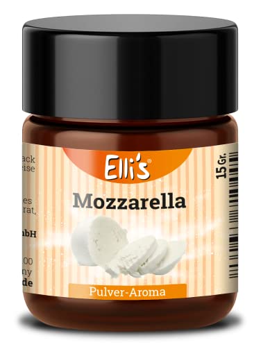 Ellis Aromen Mozzarella PULVER Lebensmittelaroma | Vegan und kalorienarm | für Lebensmittel und Getränke, wie zum Backen und Kochen | 10 g von Elli´s