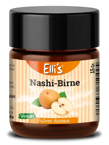 Ellis Aromen Nashi Birne PULVER Lebensmittelaroma | Vegan und kalorienarm | für Lebensmittel und Getränke, wie zum Backen und Kochen | 10 g von Elli´s