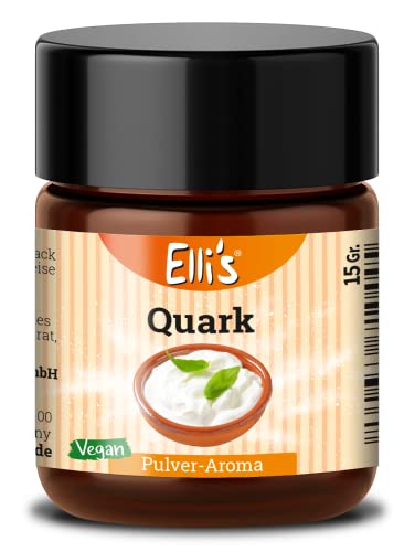 Ellis Aromen Quark PULVER Lebensmittelaroma | Vegan und kalorienarm | für Lebensmittel und Getränke, wie zum Backen und Kochen | 10 g von Elli´s