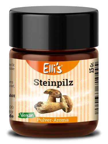 Ellis Aromen Steinpilz PULVER Lebensmittelaroma | Vegan und kalorienarm | für Lebensmittel und Getränke, wie zum Backen und Kochen | 10 g von Elli´s