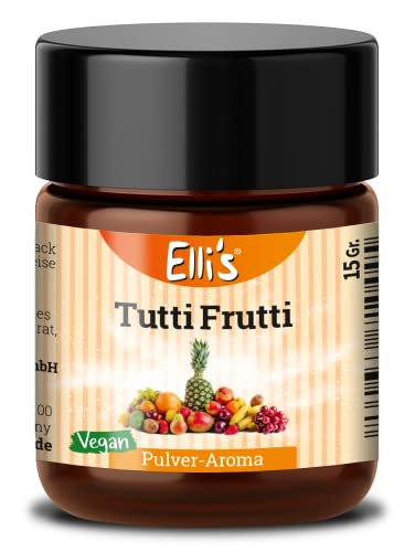 Ellis Aromen Tutti Frutti PULVER Lebensmittelaroma | Vegan und kalorienarm | für Lebensmittel und Getränke, wie zum Backen und Kochen | 10 g von Elli´s