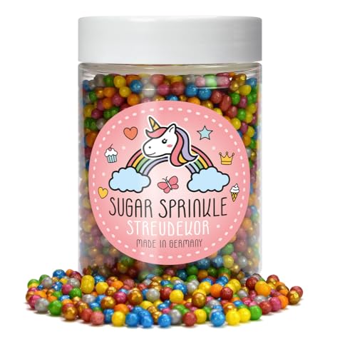 Sugar Sprinkles Tortendeko Streudekor - Bunte Perlen - 4 mm von Elli´s