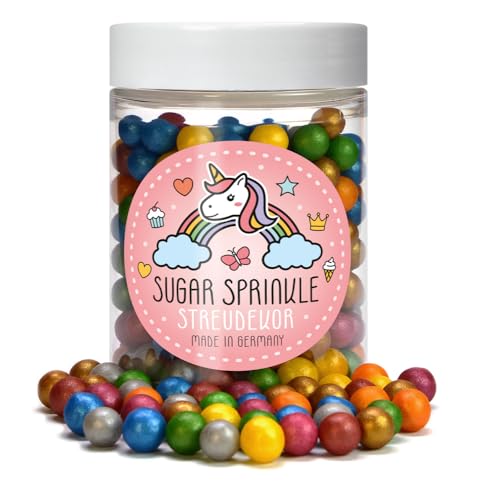 Sugar Sprinkles Tortendeko Streudekor - Bunte Perlen 7 mm von Elli´s