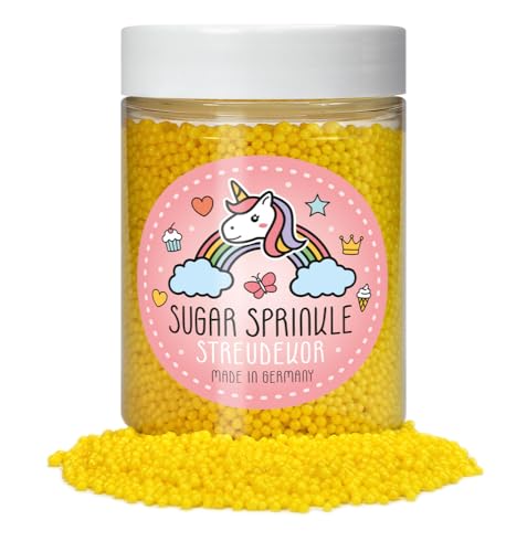 Sugar Sprinkles Tortendeko Streudekor - Gelbe Nano Perlen von Elli´s