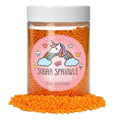 Sugar Sprinkles Tortendeko Streudekor - Orange Nano Perlen von Elli´s