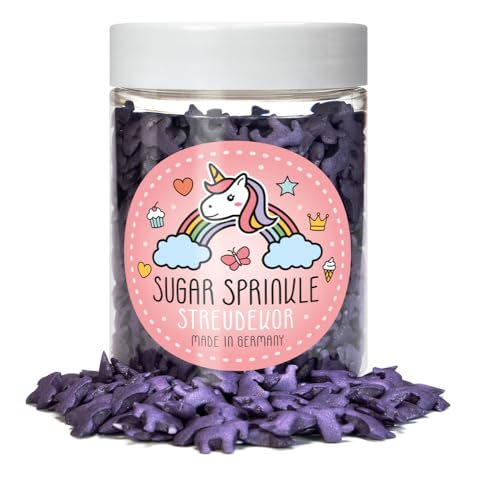 Sugar Sprinkles Tortendeko Streudekor - Violette Einhorn von Elli´s