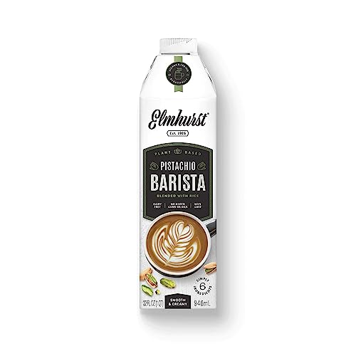 Elmhurst 1925 Pistachio Barista Edition – Veganer Pistaziendrink für Barista-Kreationen – Cremig, schäumend und vielseitig – 946 ml von Elmhurst