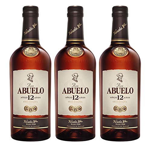 Rum Abuelo Gealterter 12 Jahre 70 cl - Hergestellt in Panama - Varela Hermanos S.A. (3 Flaschen) von Elsantiamen