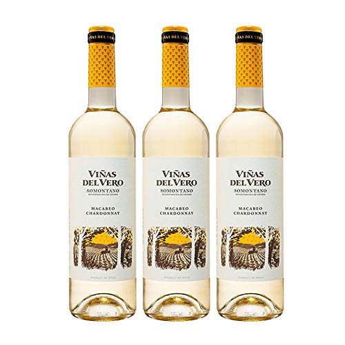 Weißwein Viñas del Vero Macabeo-Chadonnay 75 cl - D.O. Somontano - Bodegas Gonzalez Byass (3 Flaschen) von Gonzalez Byass
