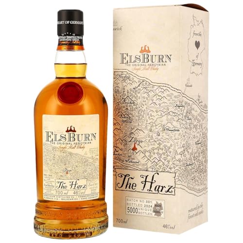 Elsburn The Harz Hercynian Single Malt Whisky, Batch No. 001, 0,7l alc. 46% vol. von Elsburn