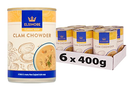 Elsinore Clam Chowder Suppe mit Gemüse und Muscheln, 400 g, 6 Stück von Elsinore