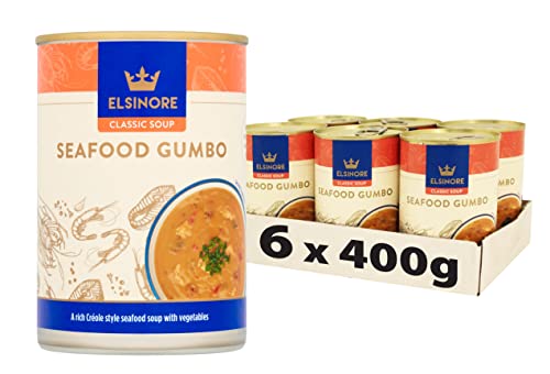 Elsinore Meeresfrüchte-Gumbo-Suppe mit Lachs, Garnelen und Hummer, 400 g, 6 Stück von Elsinore