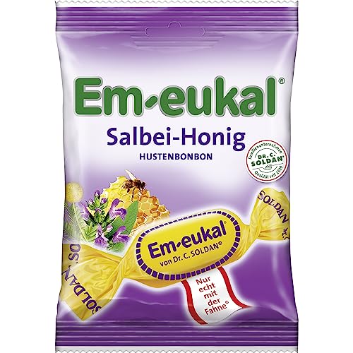 Em-eukal Hustenbonbons, Salbei-Honig, 10er Pack (10 x 75 g) von Em-eukal