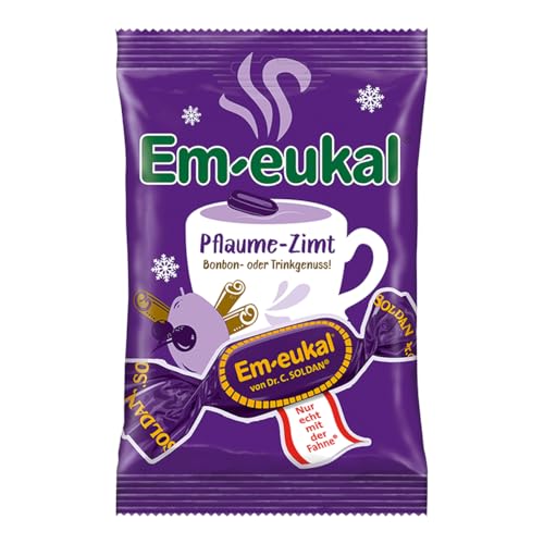 Em eukal Winter Edition Pflaume Zimt als Bonbon oder Trinkgenuss 90g von Em-eukal