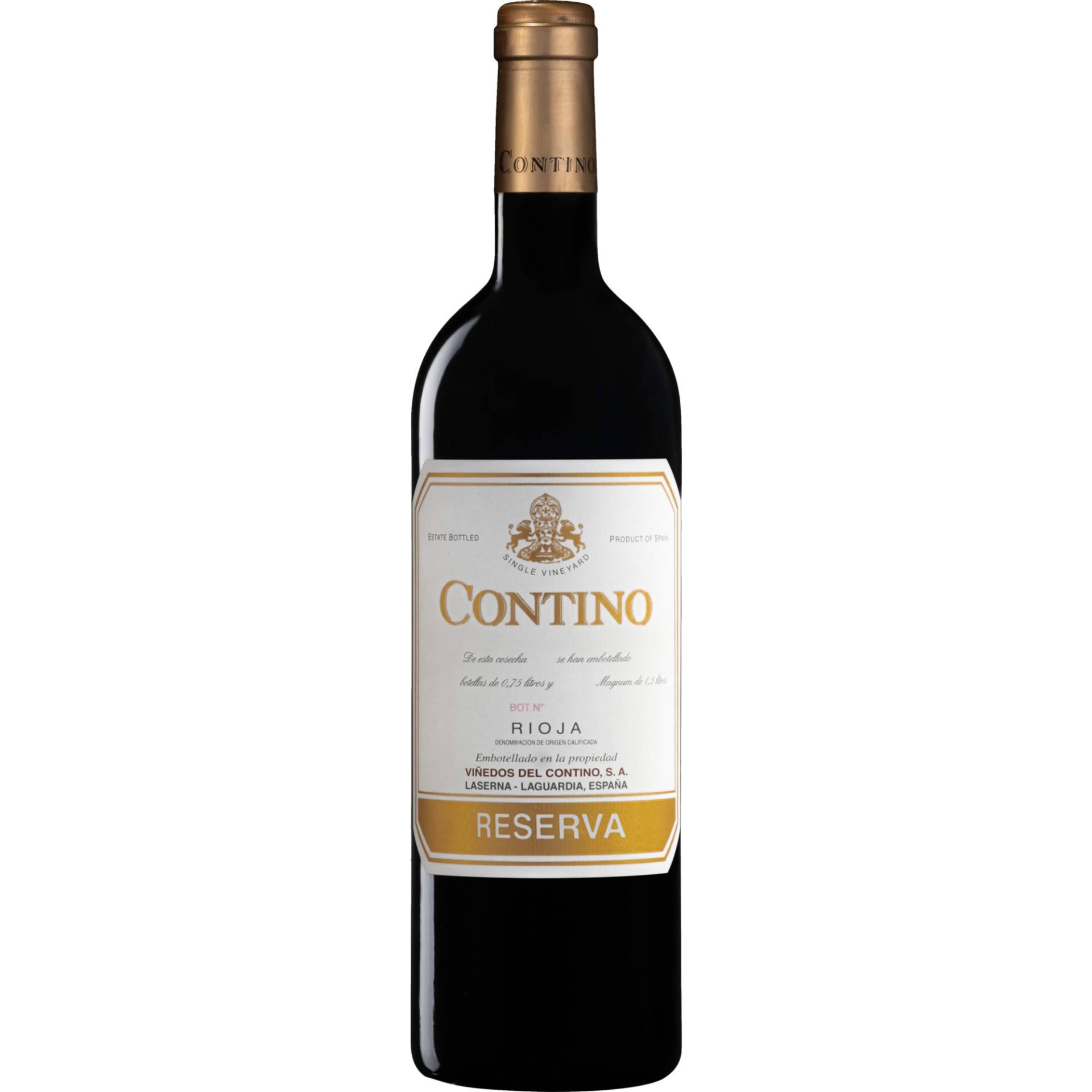Contino Rioja Reserva, Rioja DOCa, Rioja, 2019, Rotwein von Embotelloado por CVNE Haro - España R.E. N° 44LO, Produced in Spain