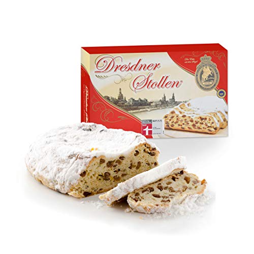 Original Dresdner Christstollen - 500g - inkl. Geschenkkarton - Ausgezeichnete Premium Qualität - Frischer & Saftiger Weihnachtsstollen von Emil Reimann