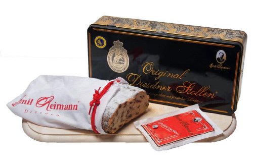 Original Dresdner Stollen (Christstollen) von Emil Reimann 1kg in edler Metalldose, Edition Fürstenzug - Luxus-Edelausführung von Emil Reimann