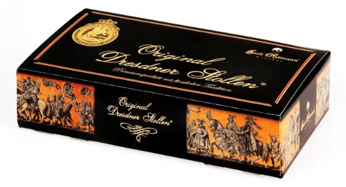 Original Dresdner Stollen 1000g Edition Fürstenzug im Geschenkkarton mit Stollenbeutel von Emil Reimann