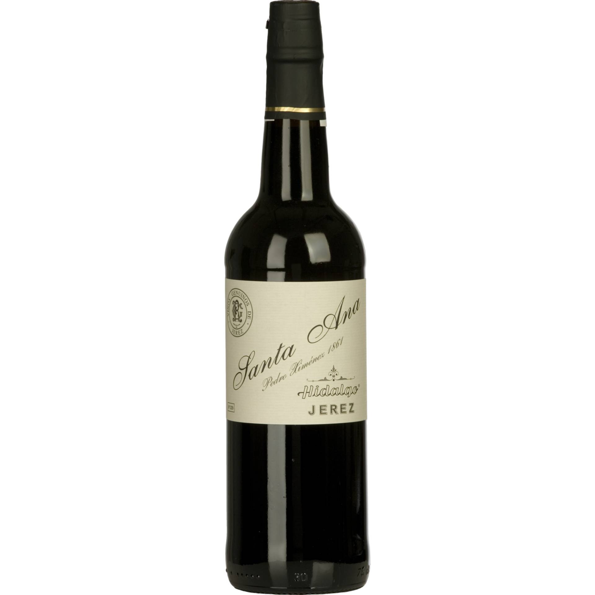 Emilio Hidalgo Santa Ana Pedro Ximenéz Sherry, Manzanilla Sanlúcar de Barrameda DO, 15% Vol., Sherry/Jerez, Spirituosen von Emilio Hidalgo - Clavel, 29, 11402 Jerez de la Frontera, Spanien