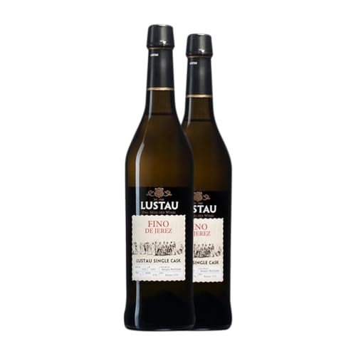 Lustau Single Cask Fino de Jerez Palomino Fino Jerez-Xérès-Sherry Medium Flasche 50 cl Verstärkter Wein (Karton mit 2 Medium Flasche von 50 cl) von Emilio Lustau