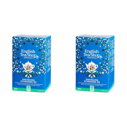 ETS - Darjeeling Schwarzer Tee, BIO, 20 Teebeutel (Packung mit 2) von English Tea Shop