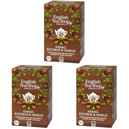 ETS - Kakao, Rooibos & Vanille, BIO, 20 Teebeutel - (DE-Version) (Packung mit 3) von English Tea Shop