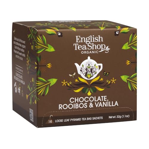 ETS - Schokolade Rooibos & Vanille, BIO, 16 Pyramiden-Beutel in Papierbox von English Tea Shop