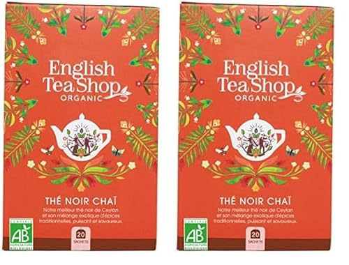 ETS - Schwarzer Tee Chai, Naturland BIO, 20 Teebeutel (Packung mit 2) von English Tea Shop