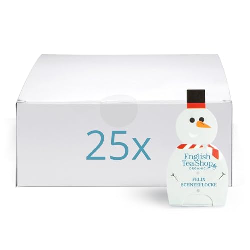 ETS -Weihnachtsgeselle Schneemann "Felix Schneeflocke", BIO, 25 Pyramidenbeutel (à 2 g einzeln verpackt, á EAN 680275058939) von English Tea Shop