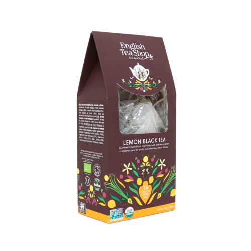 English Tea Shop® | Bio-Schwarztee Zitrone | Schwarztee- und Zitronengeschmack | Englischer Schwarztee - 1 x 15 Pyramiden (30 Gr) von English Tea Shop
