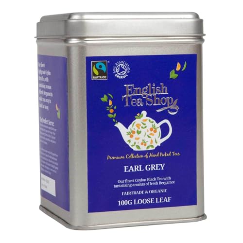 ETS - Earl Grey BIO | Fairtrade loser Schwarzer Tee aus Ceylon mit Bergamotte | erfrischend elegant & ausgewogen - 100g Dose von English Tea Shop