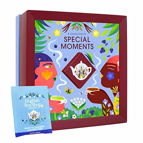 ETS Tee Geschenkset "Special Moments" | Dankeschön Geschenk zum Jubiläum, Geburtstag, Ostern, Weihnachten | 4 x 8 Sorten | BIO | 32 Teebeutel von English Tea Shop