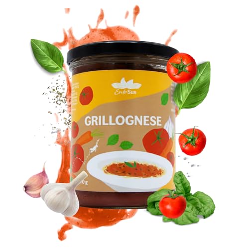 EntoSus – Grillognese - hackfleischähnliche Struktur auf Basis von gezüchteten Grillen, 1x Glas = 370g, leckere Alternative zur klassischen Bolognese, nachhaltiger Fleischersatz, essbare Insekten von EntoSus