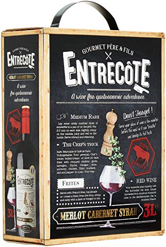 Entrecote - Merlot, Cabernet Sauvignon, Syrah - Rotwein aus Frankreich - BIB Bag in Box (1 x 3 l) von ENTRECOTE BIB 3L