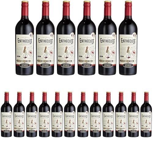 Entrecote Merlot Cabernet Sauvignon IGP Pays d'Oc (6 x 0.75 l) (Packung mit 3) von Entrecote