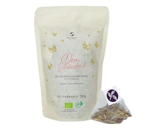 Dein Schutzschild - Bio Kräutertee in Beutel mit Fenchel, Thymian und Melisse nach Anthony William - 20 Teebeutel - ideal zur Unterstützung des Immunsystems und Förderung des Wohlbefindens von Epic Earth NOURISH YOUR SOUL